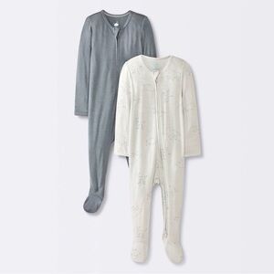 Cloud Island Kids Footies - Gray and Cream